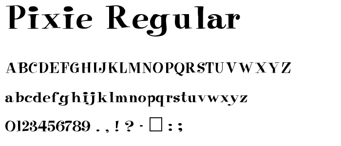 Pixie Regular font